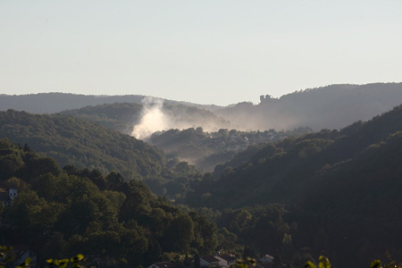 Rauch über Wernersberg